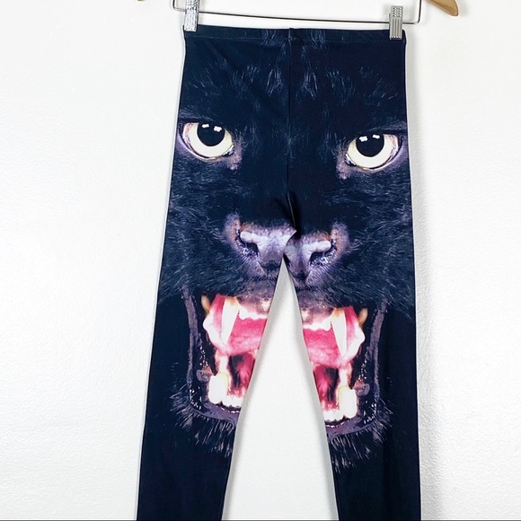 ASOS Petite High Rise Black Legging In Panther 2 - Picture 7 of 8